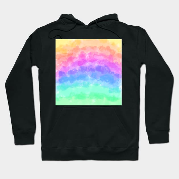 Rainbow Watercolor Background Hoodie by BiscuitSnack